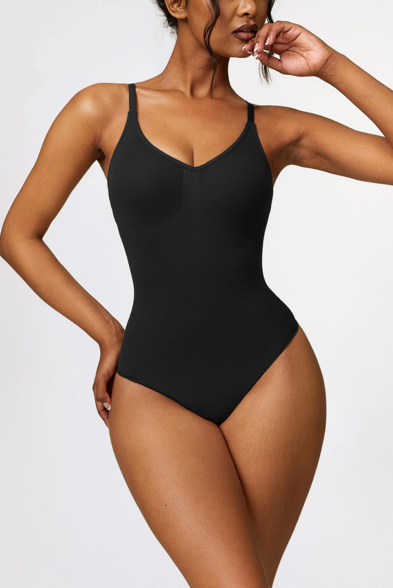 Shapewear-Bodysuit mit U-Ausschnitt und Spaghettiträgern