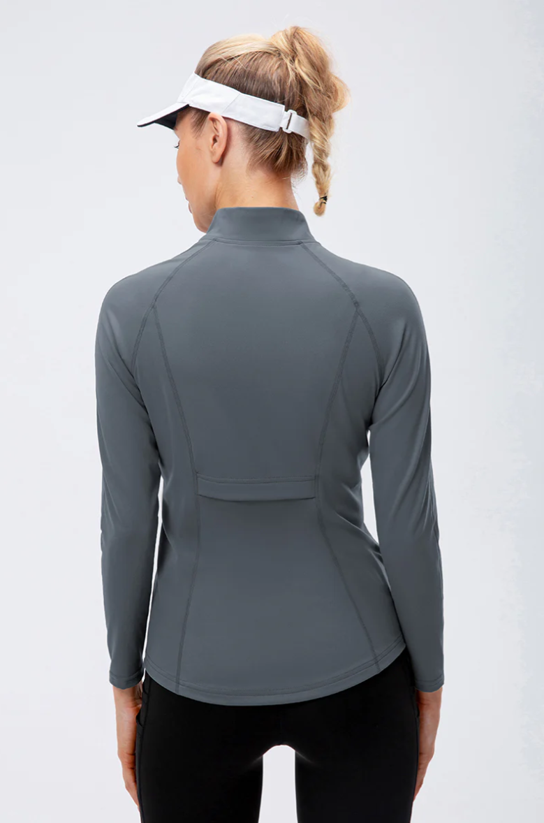 SheShape Trainingsjacke mit hohem Kragen und durchgehendem Reißverschluss