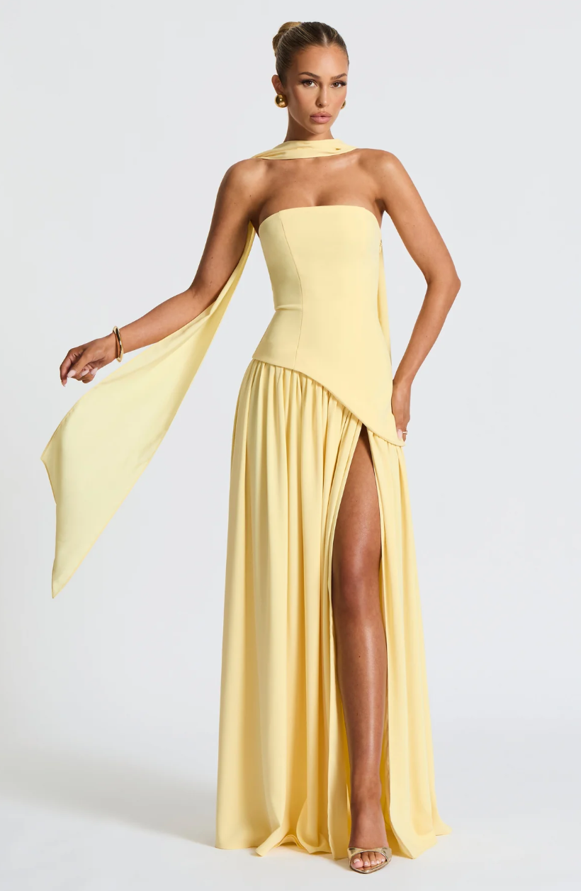 Rivière de Soleil- Maxikleid - Zitronengelb