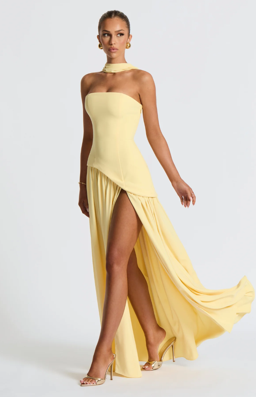 Rivière de Soleil- Maxikleid - Zitronengelb