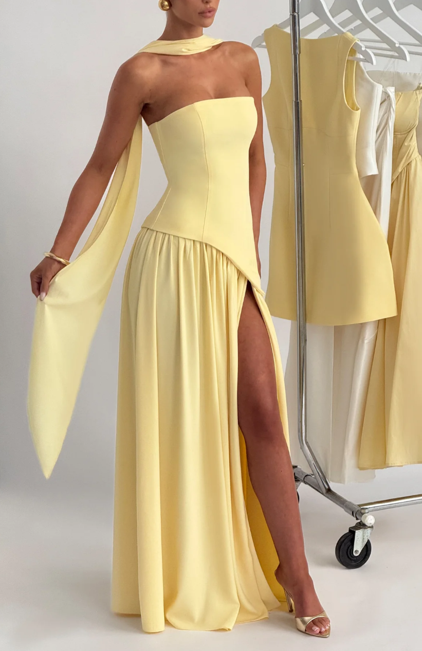 Rivière de Soleil- Maxikleid - Zitronengelb
