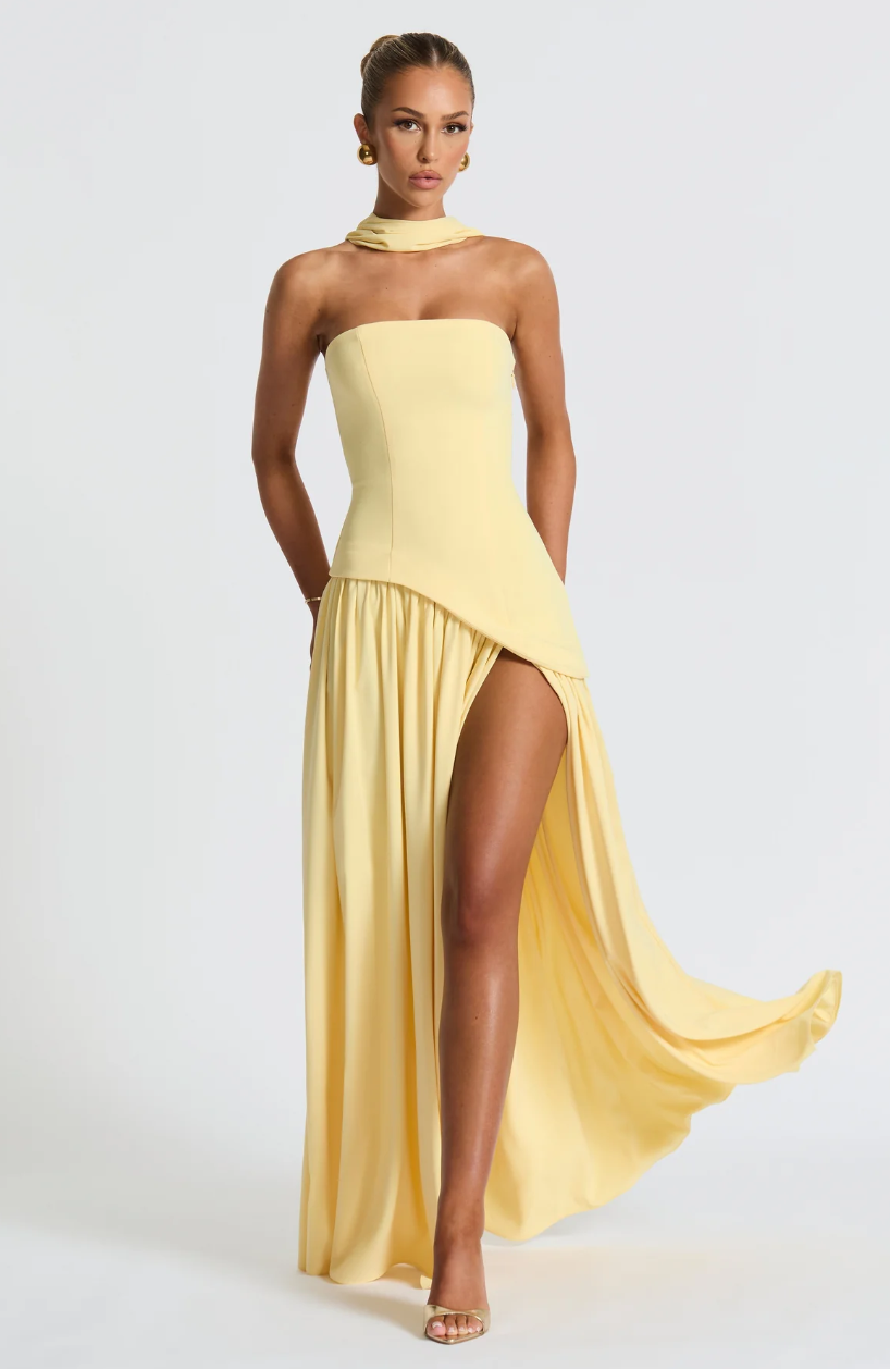 Rivière de Soleil- Maxikleid - Zitronengelb