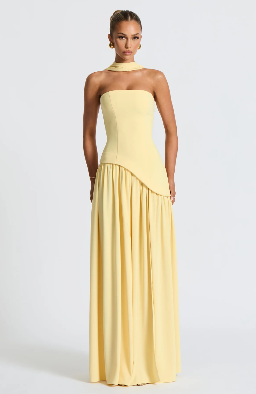 Rivière de Soleil- Maxikleid - Zitronengelb