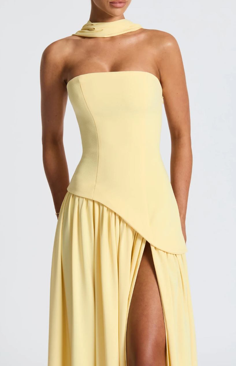 Rivière de Soleil- Maxikleid - Zitronengelb
