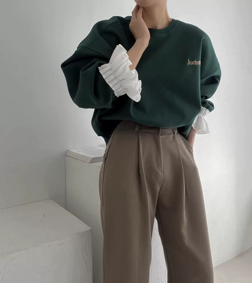 Rouje - Sweatshirt mit Rüschenärmeln