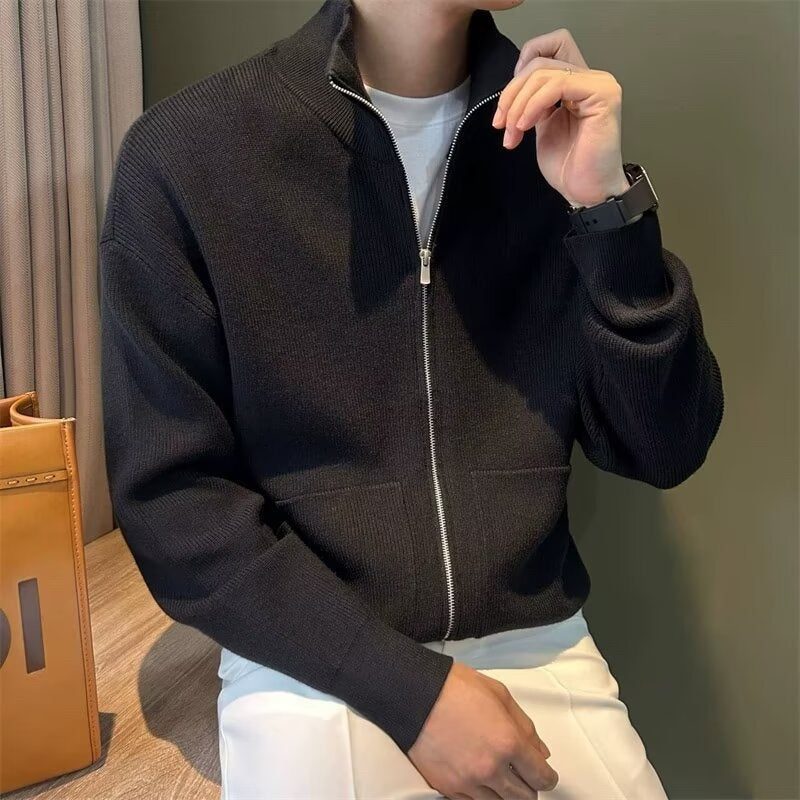 Ligne Claire – Strick-Übergangsjacke