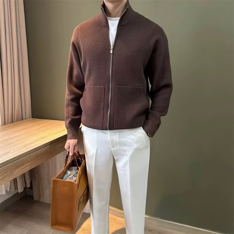 Ligne Claire – Strick-Übergangsjacke