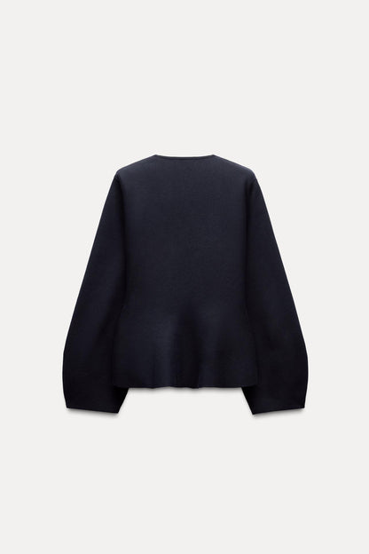 Belted Blazer mit  Schulter Pads