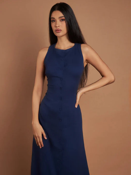 Hofmädchen-Leinenkleid
