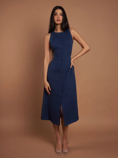 Hofmädchen-Leinenkleid