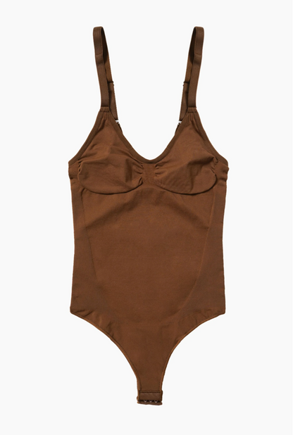 Shapewear-Bodysuit mit U-Ausschnitt und Spaghettiträgern