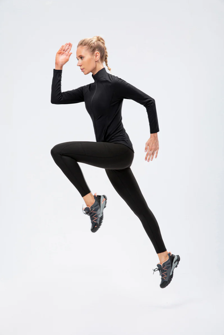 SheShape Trainingsjacke mit hohem Kragen und durchgehendem Reißverschluss