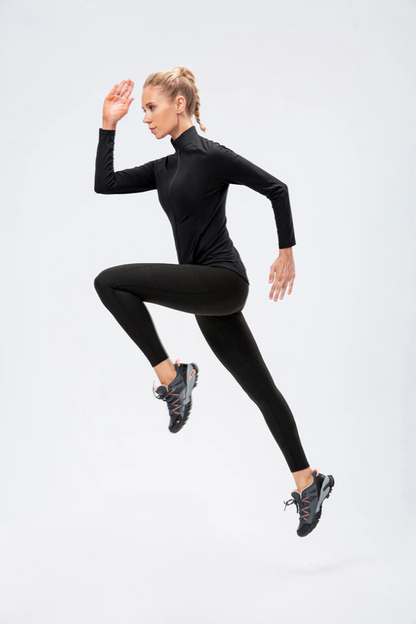 SheShape Trainingsjacke mit hohem Kragen und durchgehendem Reißverschluss
