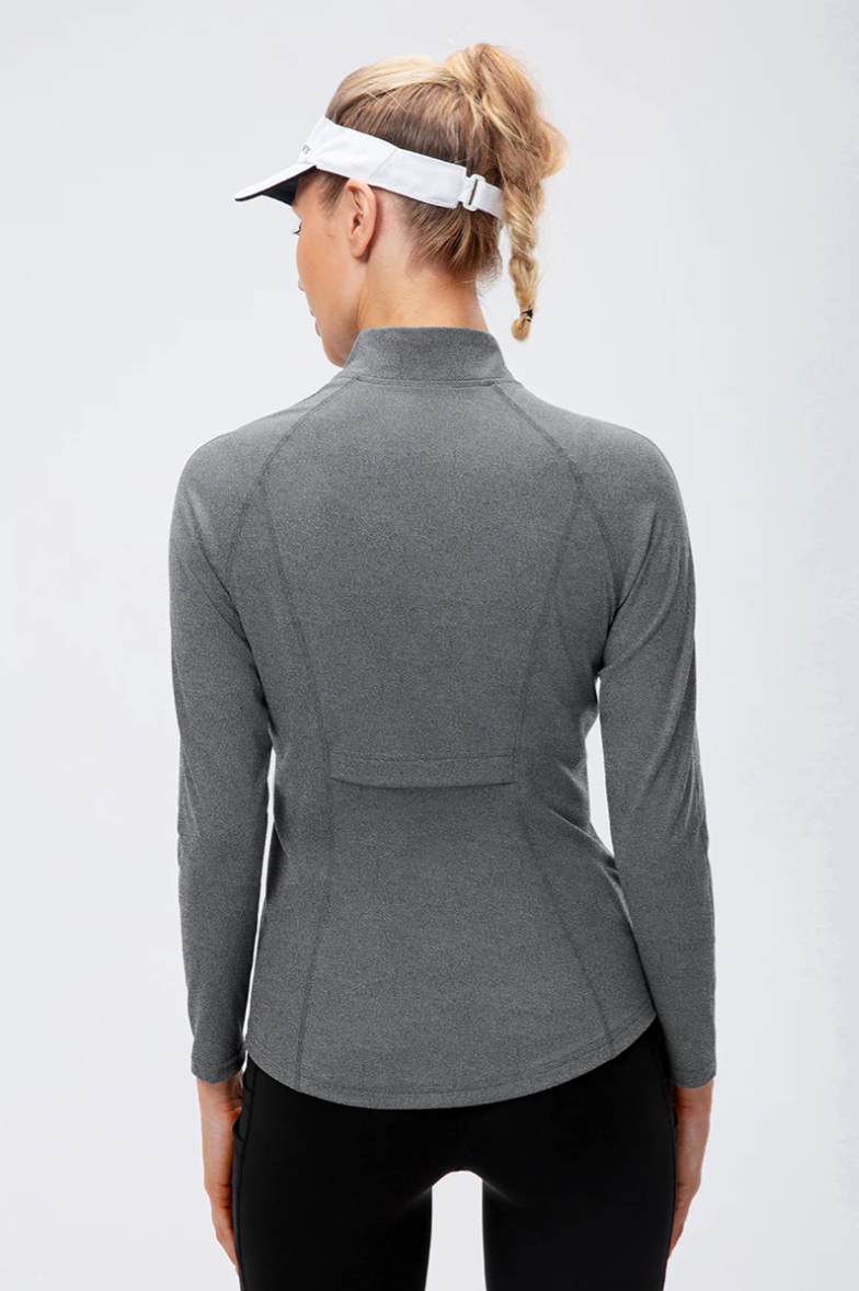SheShape Trainingsjacke mit hohem Kragen und durchgehendem Reißverschluss