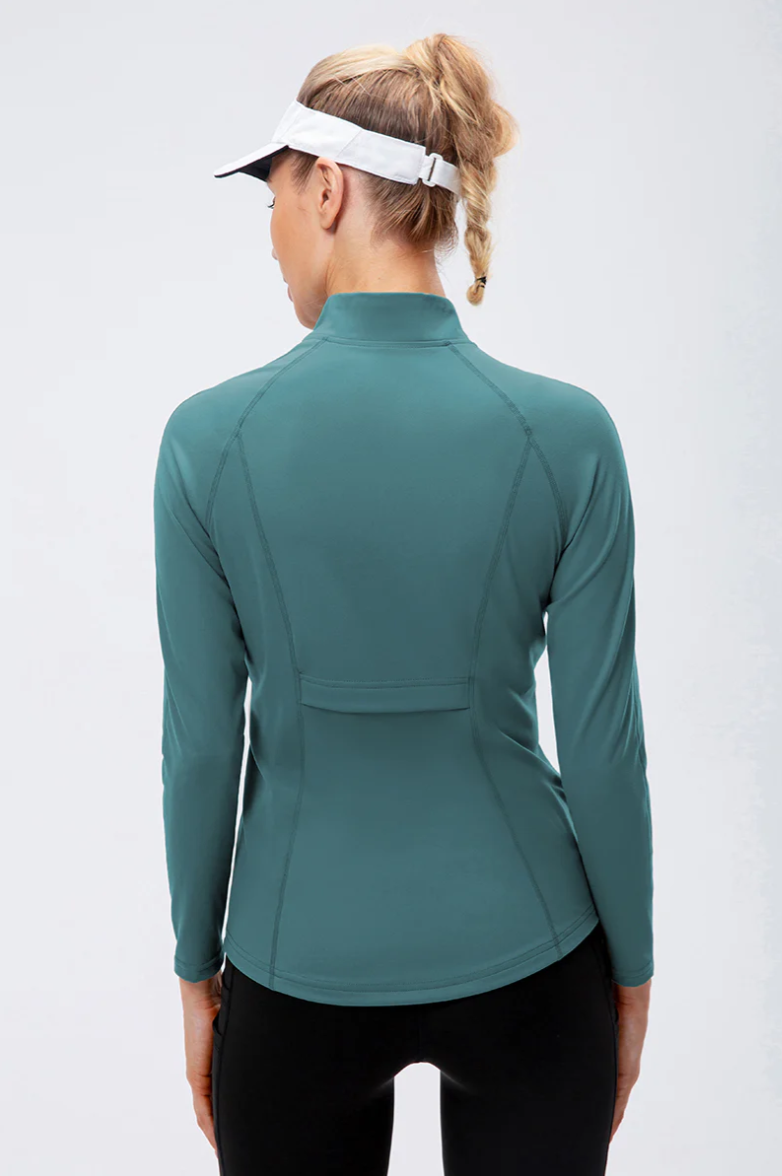 SheShape Trainingsjacke mit hohem Kragen und durchgehendem Reißverschluss