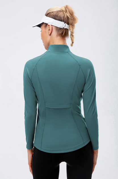 SheShape Trainingsjacke mit hohem Kragen und durchgehendem Reißverschluss