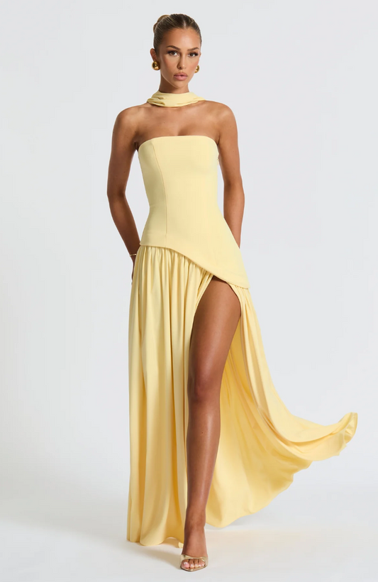 Rivière de Soleil- Maxikleid - Zitronengelb