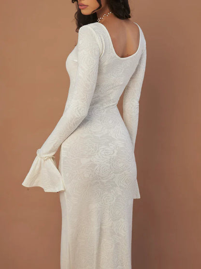 Rose Élégante - Kleid Figur formend „Rose“ in Elfenbein