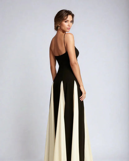 Noir Élégance - Abendkleid in kontrastreichem Schwarz-Weiß