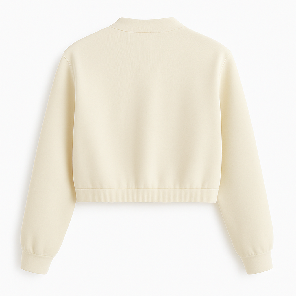 Bomber Blanc à Grandes Poches- Weiße Bomber Jacke
