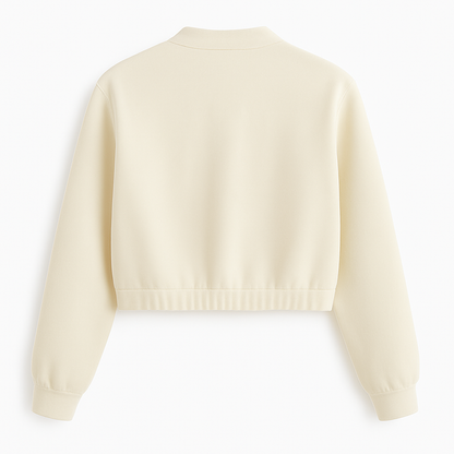 Bomber Blanc à Grandes Poches- Weiße Bomber Jacke
