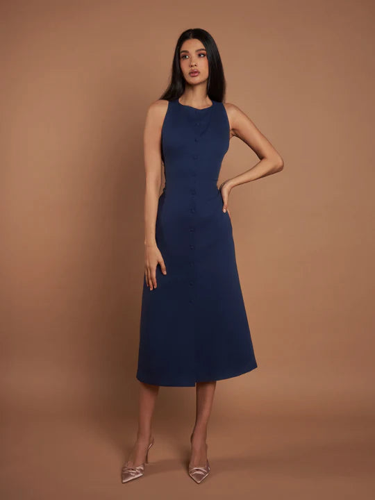 Hofmädchen-Leinenkleid
