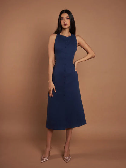 Hofmädchen-Leinenkleid