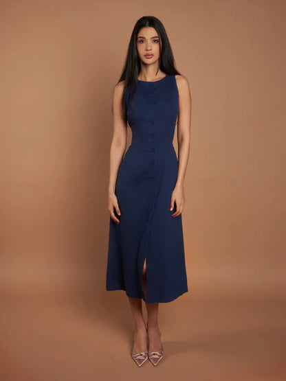 Hofmädchen-Leinenkleid