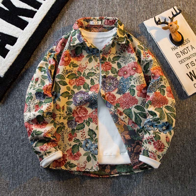 "Chaleur Tissée" Hemdjacke Amerikanisches Vintage