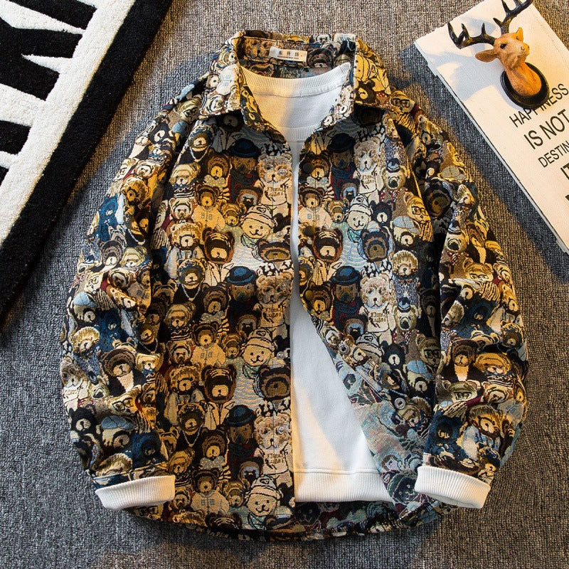 "Chaleur Tissée" Hemdjacke Amerikanisches Vintage