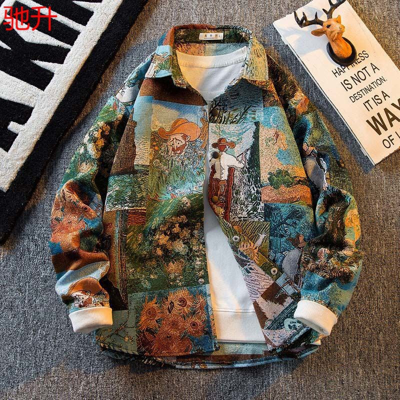 "Chaleur Tissée" Hemdjacke Amerikanisches Vintage