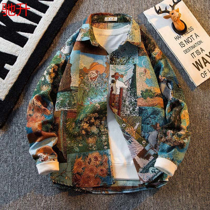 "Chaleur Tissée" Hemdjacke Amerikanisches Vintage