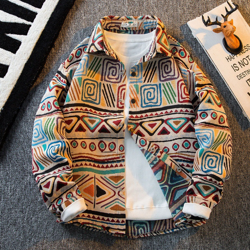 "Chaleur Tissée" Hemdjacke Amerikanisches Vintage