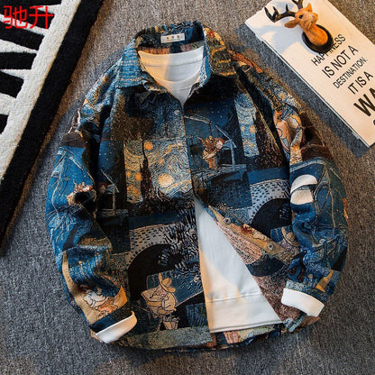 "Chaleur Tissée" Hemdjacke Amerikanisches Vintage