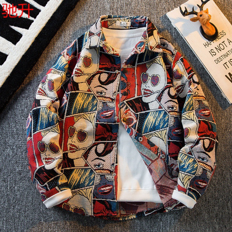 "Chaleur Tissée" Hemdjacke Amerikanisches Vintage