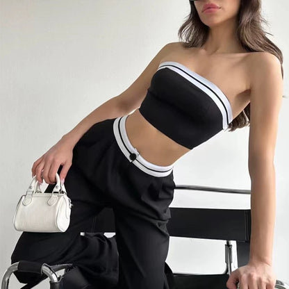 Ligne Blanche - Zweiteiler aus Bandeau-Top und High-Waist-Hose