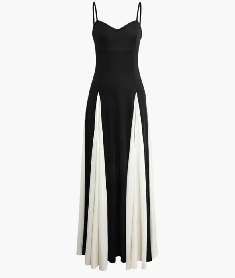 Noir Élégance - Abendkleid in kontrastreichem Schwarz-Weiß