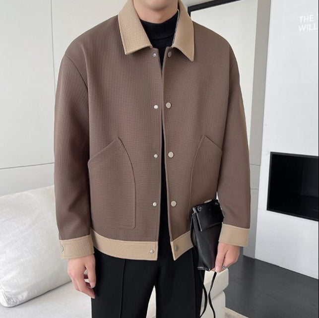 "Veste Grand Revers" trendige Herren Freizeitjacke