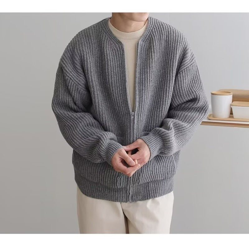 "Laine Raffinée" - Rundhals Strickjacke Oversize