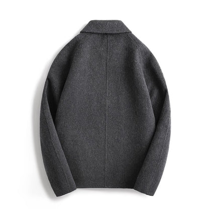 Le Manteau Dualité - Wollmantel aus Schafwolle mit Revers und Reißverschluss