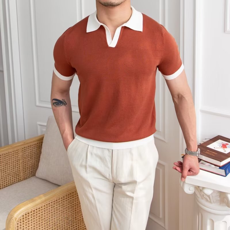 "Soleil Léger" Lässiges Kurzarm-Polohemd für Herren