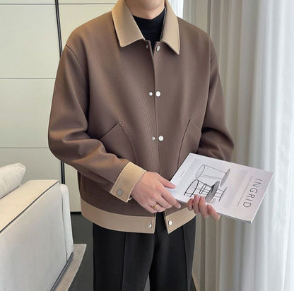 "Veste Grand Revers" trendige Herren Freizeitjacke