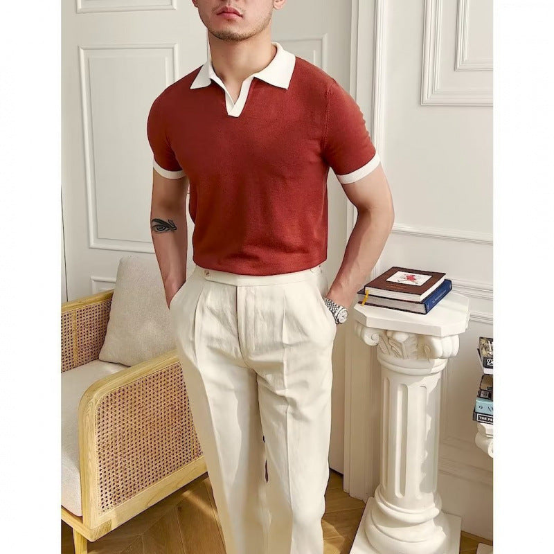 "Soleil Léger" Lässiges Kurzarm-Polohemd für Herren