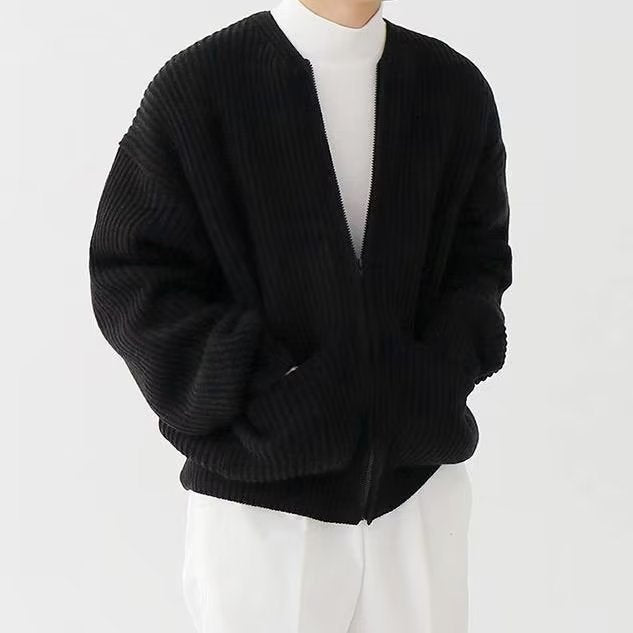 "Laine Raffinée" - Rundhals Strickjacke Oversize